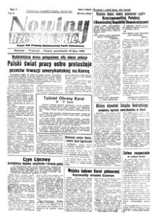 Nowiny Rzeszowskie : organ KW Polskiej Zjednoczonej Partii Robotniczej. 1950, R. 2, nr 188 (10 lipca)
