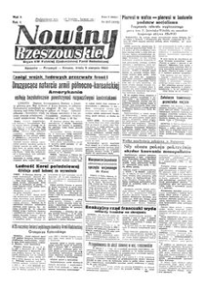 Nowiny Rzeszowskie : organ KW Polskiej Zjednoczonej Partii Robotniczej. 1950, R. 2, nr 217 (9 sierpnia)
