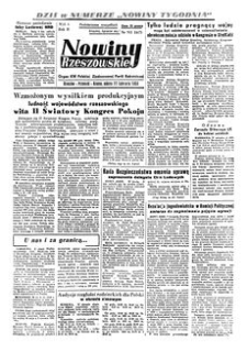 Nowiny Rzeszowskie : organ KW Polskiej Zjednoczonej Partii Robotniczej. 1950, R. 2, nr 311 (11 listopada)