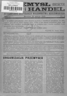 Przemysł i Handel Rzeszowski : miesięcznik gospodarczy województwa rzeszowskiego. 1946, R. 1, nr 1-8