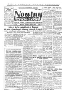 Nowiny Rzeszowskie : organ KW Polskiej Zjednoczonej Partii Robotniczej. 1951, R. 3, nr 48 (17 lutego)