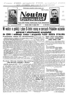 Nowiny Rzeszowskie : organ KW Polskiej Zjednoczonej Partii Robotniczej. 1951, R. 3, nr 109 (21 kwietnia)