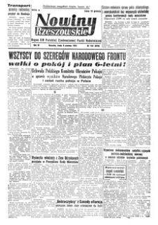 Nowiny Rzeszowskie : organ KW Polskiej Zjednoczonej Partii Robotniczej. 1951, R. 3, nr 155 (6 czerwca)