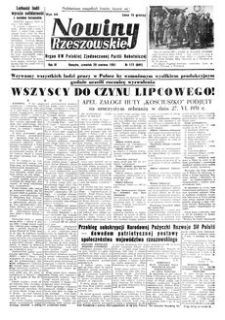 Nowiny Rzeszowskie : organ KW Polskiej Zjednoczonej Partii Robotniczej. 1951, R. 3, nr 177 (28 czerwca)