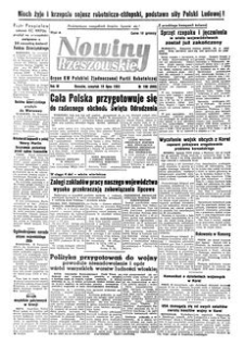 Nowiny Rzeszowskie : organ KW Polskiej Zjednoczonej Partii Robotniczej. 1951, R. 3, nr 196 (19 lipca)