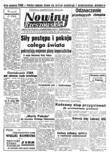 Nowiny Rzeszowskie : organ KW Polskiej Zjednoczonej Partii Robotniczej. 1951, R. 3, nr 289 (5 listopada)