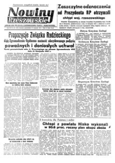 Nowiny Rzeszowskie : organ KW Polskiej Zjednoczonej Partii Robotniczej. 1951, R. 3, nr 301 (19 listopada)