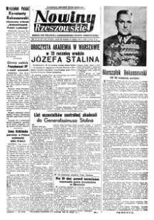 Nowiny Rzeszowskie : organ KW Polskiej Zjednoczonej Partii Robotniczej. 1951, R. 3, nr 330 (22-23 grudnia)