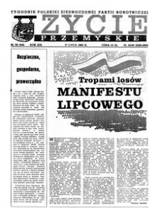 Życie Przemyskie : tygodnik Polskiej Zjednoczonej Partii Robotniczej. 1985, R. 19, nr 29 (916) (17 lipca)