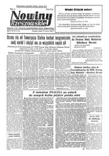 Nowiny Rzeszowskie : organ KW Polskiej Zjednoczonej Partii Robotniczej. 1953, R. 5, nr 63 (13 marca)