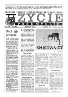 Życie Przemyskie : tygodnik Polskiej Zjednoczonej Partii Robotniczej. 1986, R. 20, nr 7 (946) (12 lutego)