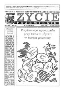 Życie Przemyskie : tygodnik Polskiej Zjednoczonej Partii Robotniczej. 1986, R. 20, nr 13 (952) (26 marca)