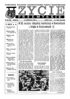 Życie Przemyskie : tygodnik Polskiej Zjednoczonej Partii Robotniczej. 1986, R. 20, nr 25 (964) (18 czerwca)