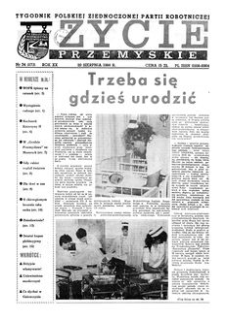 Życie Przemyskie : tygodnik Polskiej Zjednoczonej Partii Robotniczej. 1986, R. 20, nr 34 (973) (20 sierpnia)