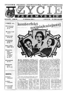 Życie Przemyskie : tygodnik Polskiej Zjednoczonej Partii Robotniczej. 1986, R. 20, nr 35 (974) (27 sierpnia)