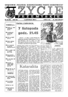Życie Przemyskie : tygodnik Polskiej Zjednoczonej Partii Robotniczej. 1986, R. 20, nr 45 (984) (5 listopada)