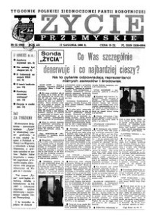 Życie Przemyskie : tygodnik Polskiej Zjednoczonej Partii Robotniczej. 1986, R. 20, nr 51 (990) (17 grudnia)