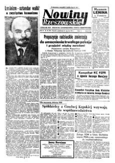 Nowiny Rzeszowskie : organ KW Polskiej Zjednoczonej Partii Robotniczej. 1952, R. 4, nr 18 (21 stycznia)