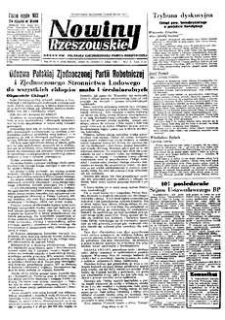 Nowiny Rzeszowskie : organ KW Polskiej Zjednoczonej Partii Robotniczej. 1952, R. 4, nr 41 (16-17 lutego)