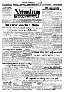 Nowiny Rzeszowskie : organ KW Polskiej Zjednoczonej Partii Robotniczej. 1952, R. 4, nr 102 (29 kwietnia)