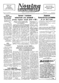 Nowiny Rzeszowskie : organ KW Polskiej Zjednoczonej Partii Robotniczej. 1952, R. 4, nr 196 (18 sierpnia)