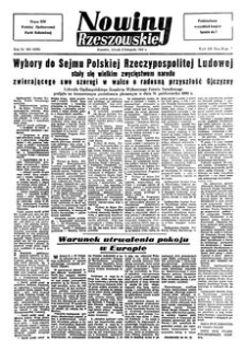 Nowiny Rzeszowskie : organ KW Polskiej Zjednoczonej Partii Robotniczej. 1952, R. 4, nr 263 (4 listopada)