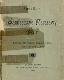 Manifestacye Warszawy 1861 r.
