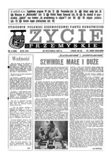 Życie Przemyskie : tygodnik Polskiej Zjednoczonej Partii Robotniczej. 1987, R. 21, nr 4 (996) (28 stycznia)