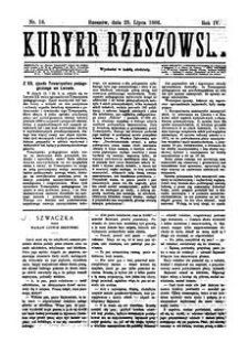 Kuryer Rzeszowski. 1886, R. 4, nr 16 (25 lipca)
