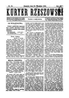 Kuryer Rzeszowski. 1886, R. 4, nr 25 (26 września)