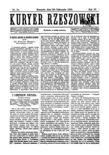 Kuryer Rzeszowski. 1886, R. 4, nr 34 (28 listopada)