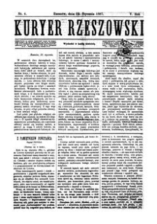 Kuryer Rzeszowski. 1887, R. 5, nr 4 (23 stycznia)