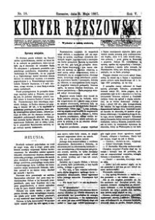 Kuryer Rzeszowski. 1887, R. 5, nr 18 (1 maja)