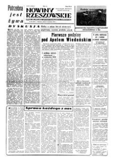 Nowiny Rzeszowskie : organ KW Polskiej Zjednoczonej Partii Robotniczej. 1955, R. 7, nr 89 (15 kwietnia)