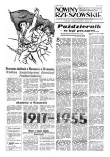 Nowiny Rzeszowskie : organ KW Polskiej Zjednoczonej Partii Robotniczej. 1955, R. 7, nr 265 (7 listopada)
