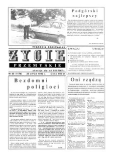 Życie Przemyskie : tygodnik regionalny. 1990, R. 24, nr 30 (1178) (25 lipca)