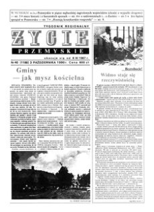Życie Przemyskie : tygodnik regionalny. 1990, R. 24, nr 40 (1188) (3 października)