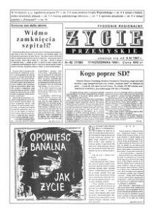 Życie Przemyskie : tygodnik regionalny. 1990, R. 24, nr 42 (1190) (17 października)