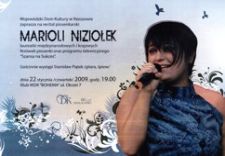 Recital piosenkarski Marioli Niziołek [Plakat]