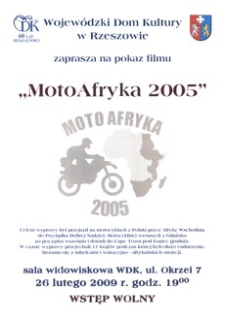 Pokaz filmu „MotoAfryka 2005” [Afisz]