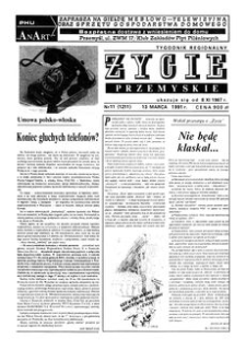 Życie Przemyskie : tygodnik regionalny. 1991, R. 25, nr 11 (1211) (13 marca)