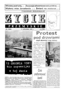 Życie Przemyskie : tygodnik regionalny. 1991, R. 25, nr 50 (1250) (11 grudnia)