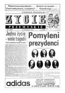Życie Przemyskie : tygodnik regionalny. 1991, R. 25, nr 51 (1251) (18 grudnia)