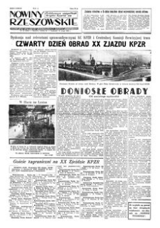 Nowiny Rzeszowskie : organ KW Polskiej Zjednoczonej Partii Robotniczej. 1956, R. 8, nr 42 (18-19 lutego)