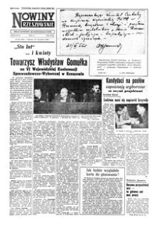 Nowiny Rzeszowskie : organ Komitetu Wojewódzkiego PZPR. 1956, R. 8, nr 305 (22-23 grudnia)