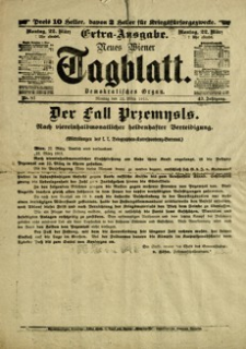 Neues Wiener Tagblatt : demokratisches Organ : Extra-Ausgabe. 1915, R. 49, nr 81 (22 marca)
