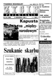 Życie Przemyskie : tygodnik regionalny. 1992, R. 26, nr 36 (1288) (9 września)