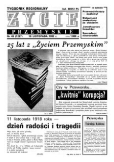 Życie Przemyskie : tygodnik regionalny. 1992, R. 26, nr 45 (1297) (10 listopada)