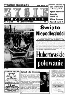 Życie Przemyskie : tygodnik regionalny. 1992, R. 26, nr 46 (1298) (18 listopada)