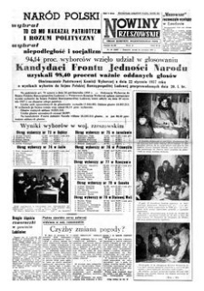 Nowiny Rzeszowskie : organ Komitetu Wojewódzkiego PZPR. 1957, R. 9, nr 20 (23 stycznia)